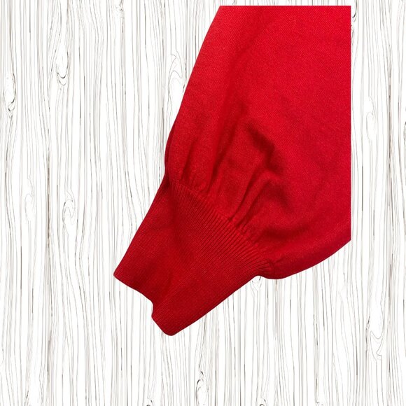 Red sweater with off-shoulder design and sparkling crystals size  M - Picture 4 of 5